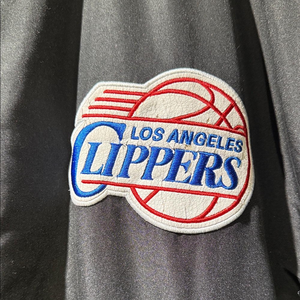 Vintage Jeff Hamilton Black LA Clippers NBA Logo Men's Jacket Varsity Jacket - Picture 11 of 14